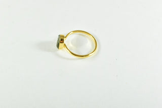 Dainty 18k Gold Moldavite Ring – Gold Vermeil Over 925 Sterling Silver | Genuine Moldavite