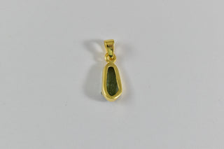 Vermeil Gold Plated Small Moldavite Pendant 18k over 925 Sterling Silver
