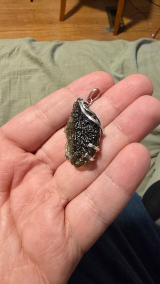 Large sheild moldavite Pendant 6 grams