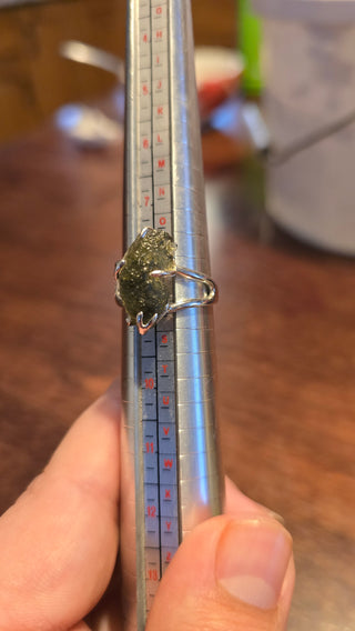 Custom order for swampwitch, Moldavite ring 925 silver