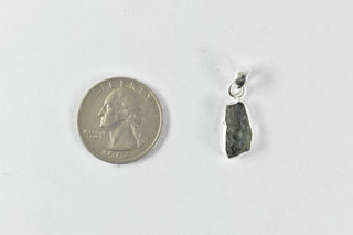 Intuitively chosen Moldavite Sterling Silver pendant, Saged and Blessed (1.9-2.9 Grams)