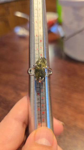 Custom order for swampwitch, Moldavite ring 925 silver