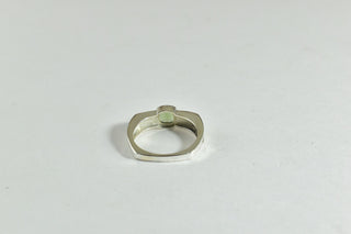 Faceted 6mm Moldavite Sterling Silver Mens Ring, Handcrafted
