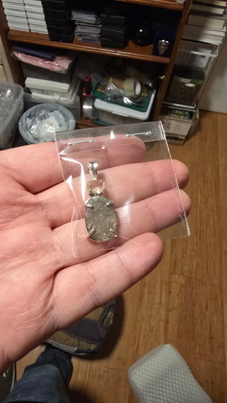 Special listing for Jesus Solano, Moldavite and African kundalini citrine.