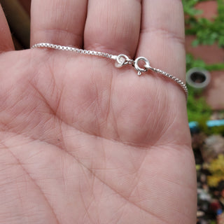 Moldavite pendant with sterling silver box chain