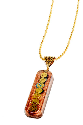 7 chakra Orgone Copper Pendant with Chain